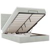 vidaXL Ottoman bed met matrassen en LED's 140x200cm fluweel lichtgrijs