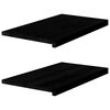 vidaXL Vensterbanken 2 st 70x40x2 cm massief eikenhout bruin-zwart