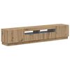 vidaXL 5-delige LED TV-kast Artisanaal eiken Bewerkt hout