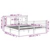 vidaXL Bedframe zonder matras massief grenenhout wit 180x200 cm