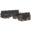 vidaXL Tuinbankenset 10 st Grijs poly rattan