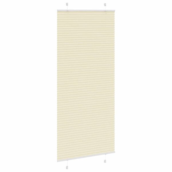 vidaXL Pliss&eacute; rolgordijn 95x200 cm stofbreedte 94,4 cm polyester cr&egrave;me