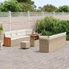 vidaXL Tuinbankenset met kussen 12 pcs Beige en Cr&egrave;me poly rattan