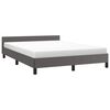 vidaXL Bedframe met hoofdeinde zonder matras 140x200 cm grijs