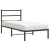 vidaXL Bedframe met hoofdbord metaal zwart 90x200 cm