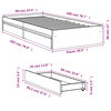 vidaXL Bedframe met lades bewerkt hout gerookt eikenkleurig 90x200 cm