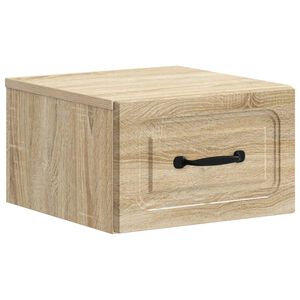 vidaXL Wandbeugel Bedkast Sonoma Eiken 34,5 x 33 x 20 cm Bewerkt hout