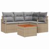 vidaXL Tuinbankenset 5 st Beige poly rattan