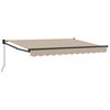 vidaXL Uitschuifbare luifel Beige 2,5 x 2 m
