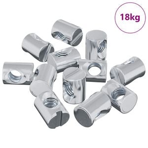 vidaXL Barrel Moer 3462 st zilver M6 x 13 mm IJzer