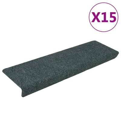 vidaXL Trapmatten 15 st 65x21x4 cm naaldvilt bruin