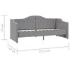 vidaXL Slaapbank met matras en USB stof lichtgrijs 90x200 cm
