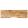 vidaXL Bureaublad met ronding 160x50x2,5 cm massief ruw mangohout
