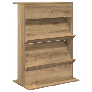 vidaXL Tijdschrift Rek Artisan Eiken 70 x 41 x 96 cm Bewerkt hout
