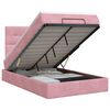 vidaXL Ottoman bed met matras met hoofdeinde Roze 120 x 200 cm Fluweel