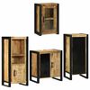 vidaXL Badkamermeubelset met plank 4 pcs Bruin Massief Mango Hout