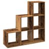 vidaXL Kamerscherm / boekenkast 3-laags 99x29x99 cm hout oud houtkleur