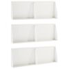 vidaXL Keerwand 6 st 60 x 12 x 40 cm Staal Wit