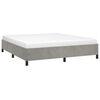 vidaXL Bedframe zonder matras 160x200 cm fluweel lichtgrijs