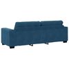 vidaXL Bank 3 pcs Blauw Linnen-mix stof
