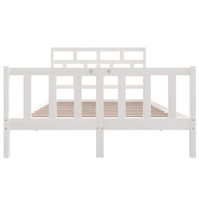 vidaXL Bedframe massief grenenhout wit 140x200 cm