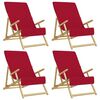 vidaXL Strandhanddoeken 4 st 400 g/m&sup2; 60x135 cm stof bordeauxrood