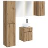 vidaXL Badkamerkastenset 5 st Artisanaal eiken Bewerkt hout