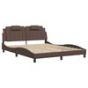 vidaXL Bedframe "Viana" met LED zonder matras bruin 160x200 cm