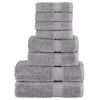 vidaXL 8-delige Handdoekenset SOLUND 600 g/m&sup2; grijs