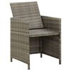 vidaXL Tuinstoelen 4 st met kussens poly rattan grijs