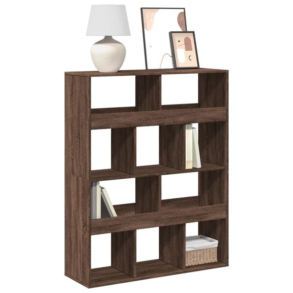 vidaXL Boekenkast 100x33x125,5 cm bewerkt hout bruin eikenkleurig