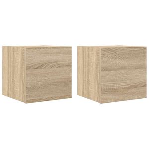 vidaXL Tv-wandmeubelen 2 st 30,5x30x30 cm sonoma eikenkleurig