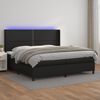 vidaXL Boxspring met matras en LED kunstleer zwart 200x200 cm
