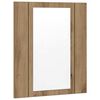vidaXL Badkamerspiegelkast LED 40x12x45 cm bewerkt hout artisan eiken