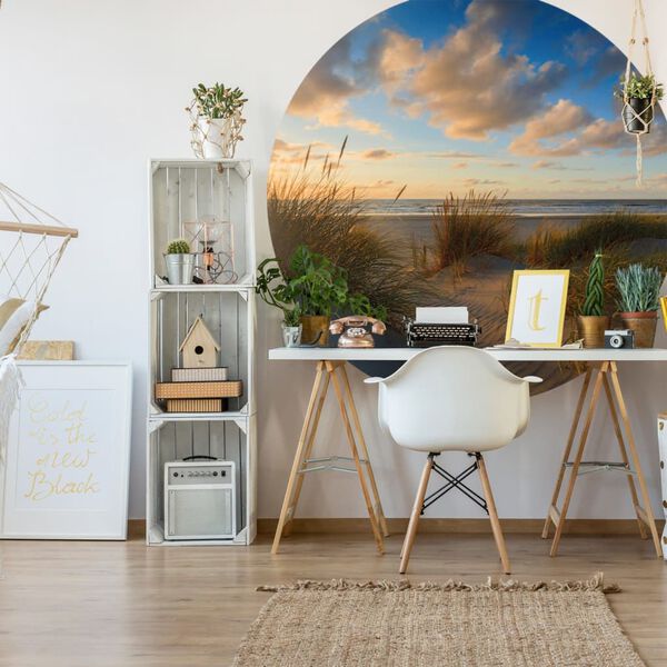 WallArt Behangcirkel Beachlife 142,5 cm