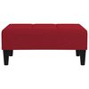 vidaXL Voetenbank 78x56x32 cm fluweel wijnrood