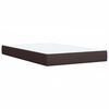 vidaXL Boxspring met matras stof donkerbruin 120x200 cm