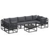 vidaXL Tuin Sofa Set Zwart Aluminium