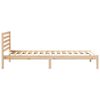 vidaXL Bedframe met hoofdeinde Bruin 100 x 220 cm Massief grenenhout