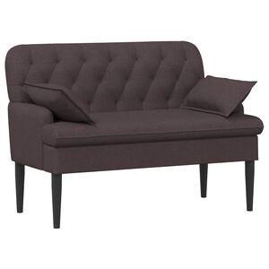 vidaXL Loungebank met knopencomfort Donkerbruin 111 x 68 x 80 cm Stof