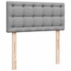 vidaXL Ottoman bed met matras en LED's 90x190cm stof lichtgrijs