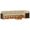 vidaXL Buiten bankenset 6 st Naturel Massief Acaciahout en Polyester
