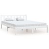 vidaXL Bedframe massief grenenhout wit 140x200 cm