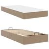 vidaXL Bedframe met matras met matras 2 pcs Tan PVC