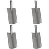 vidaXL Schep Hoofd 4 st Zilver 43 x 17 cm Gepoedercoat staal