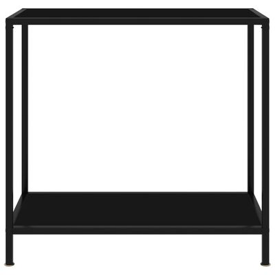 vidaXL Wandtafel 80x35x75 cm gehard glas zwart