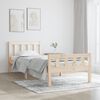 vidaXL Bedframe massief hout 75x190 cm