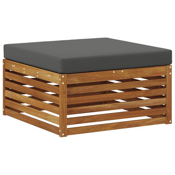 vidaXL Buiten bankenset met kussen 6 pcs Natuurlijk en Antraciet