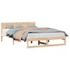 vidaXL Bedframe met hoofdeinde Naturel 150 x 200 cm Massief grenenhout