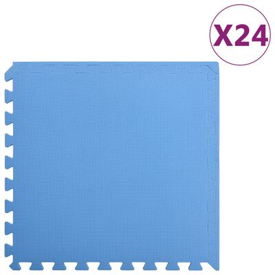 vidaXL Vloermatten 24 st 8,64 ㎡ EVA-schuim blauw
